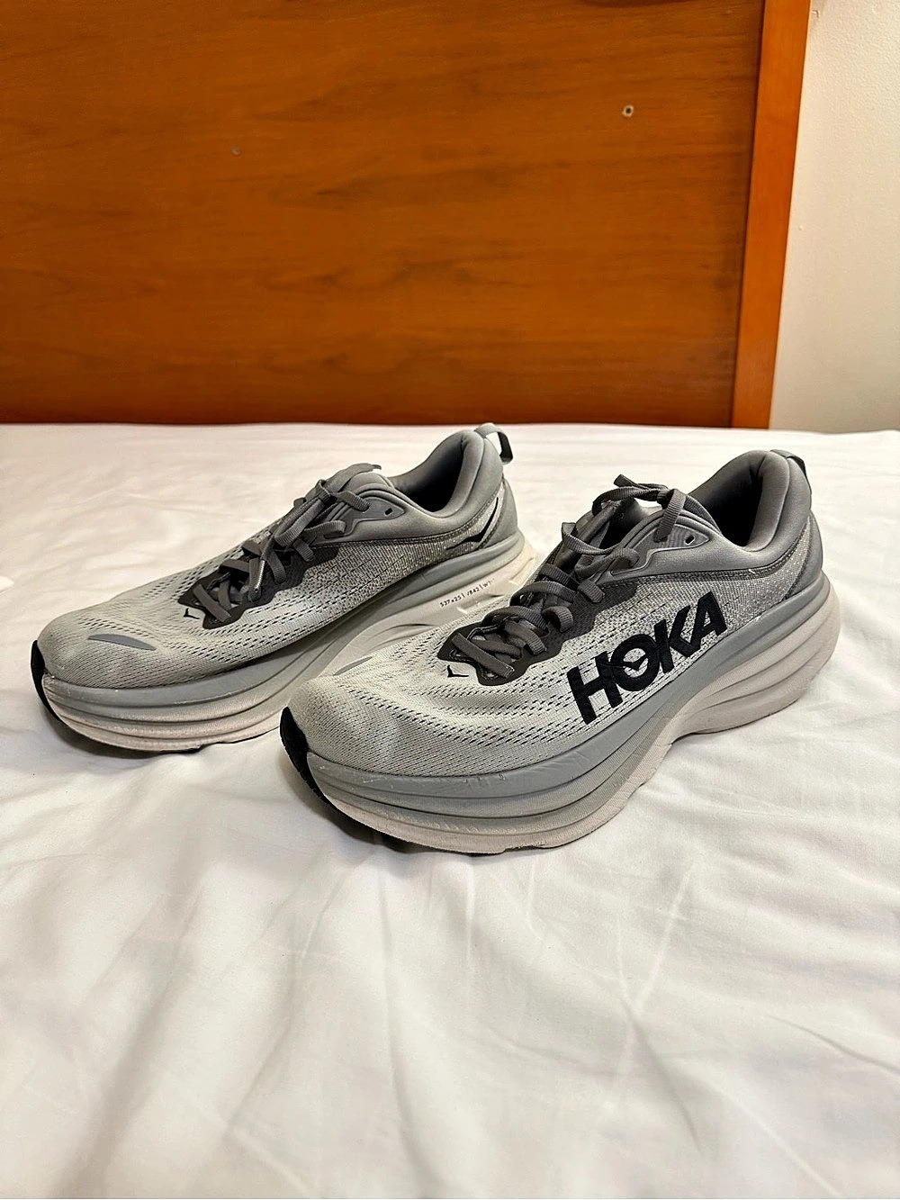 Hoka Bondi 8 Sharkskin Gray Running Shoes Men’s 11.5